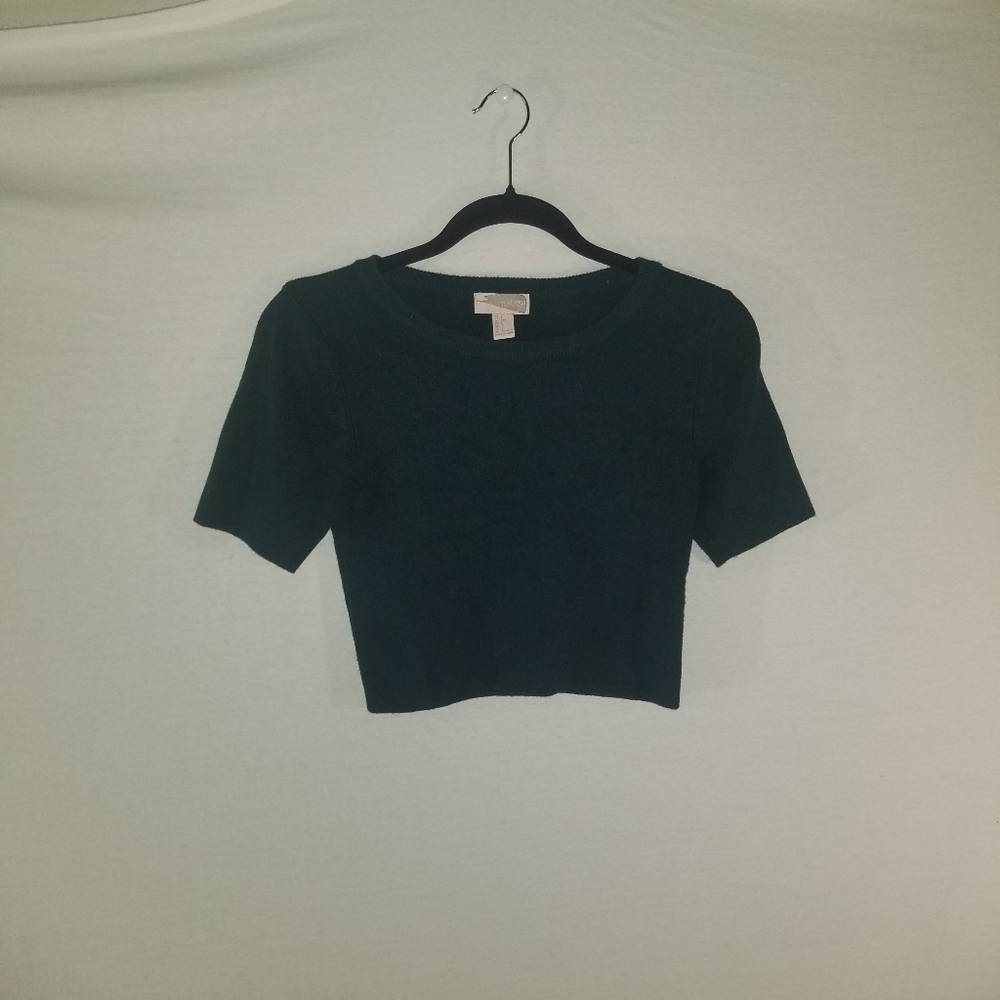 Forever 21 Short Sleeve Crop Top Sweater